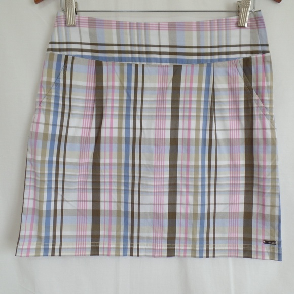 Lija Pants - Lija Brown PInk Plaid Sport Skort 4
